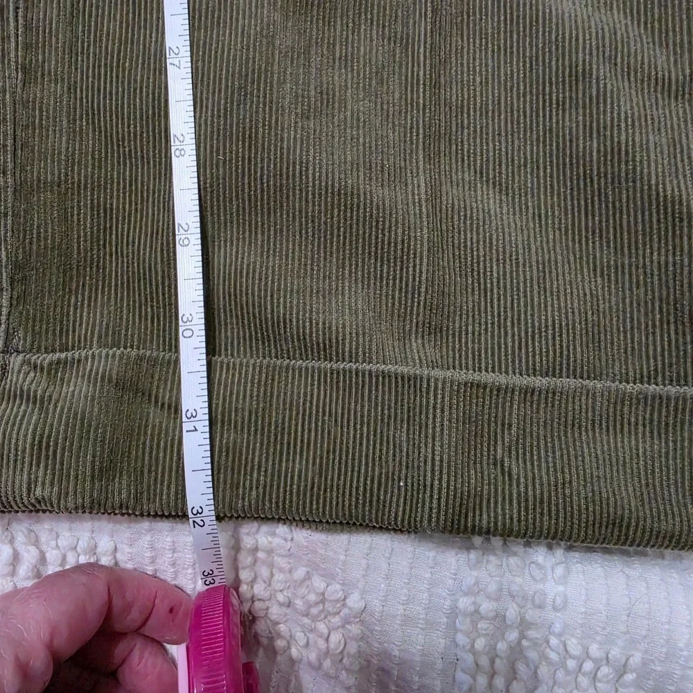 Vintage 90s Polo Ralph Lauren Hammond Green Corduroy Pleated Pants Size 40x32
